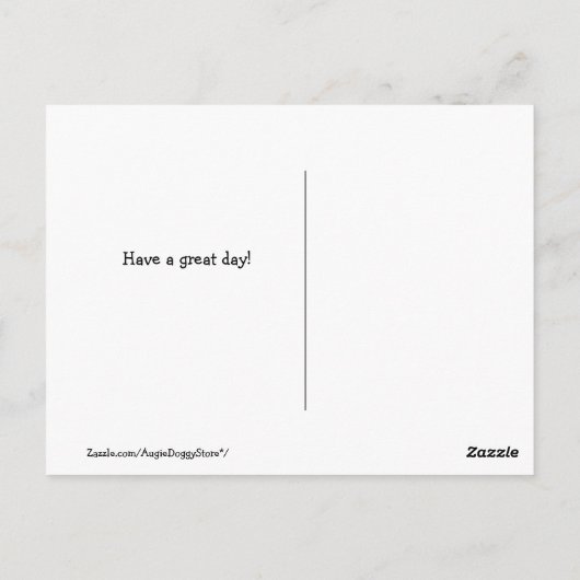 ゴールデンレトリバーが喜びを得る ポストカード (裏面)