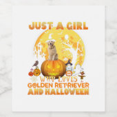 ゴールデンレトリバーが大好きな女の子 ワインラベル (シングルラベル)