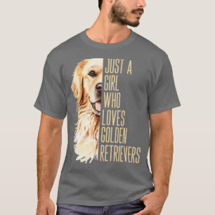 ゴールデンレトリバーが大好きな女の子 Tシャツ