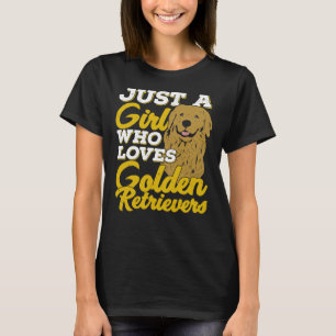ゴールデンレトリバーが大好きな女の子 Tシャツ