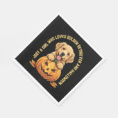 ゴールデンレトリバーが大好きな少女 スタンダードランチョンナプキン (角)