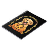 ゴールデンレトリバーが大好きな少女 ノートブック (左側)