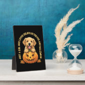 ゴールデンレトリバーが大好きな少女 フォトプラーク (側面)