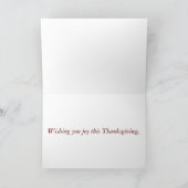 ゴールデンレトリバーが最初の感謝祭として シーズンカード (内部)