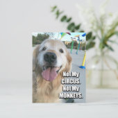 ゴールデンレトリバーが私のサーカスポリッシュ諺ではない ポストカード (スタンド正面)