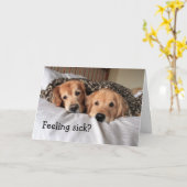 ゴールデンレトリバーが間もなくグリーティングカードを取得 カード (黄色い花)