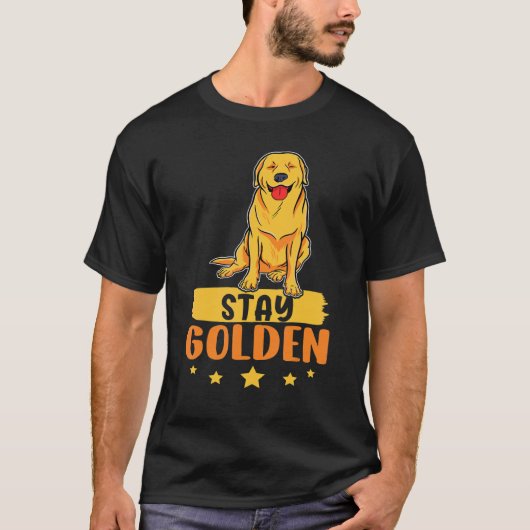 ゴールデンレトリバーずっとゴールデン Tシャツ (正面)