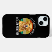ゴールデンレトリバーといる生活は最高 Case-Mate iPhoneケース (裏面 (横))