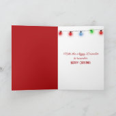 ゴールデンレトリバーとクリスマスストッキング シーズンカード (内部)