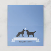 ゴールデンレトリバーとジャーマンシェパード結婚ズ プレイスカード (外部開封)