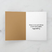 ゴールデンレトリバーとジンジャーキャット誕生日 カード (内部)