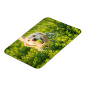 ゴールデンレトリバーとスローガンを持つ冷蔵庫用マグネット マグネット (左側)