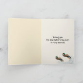 ゴールデンレトリバーとダックス父の日 カード (内部)