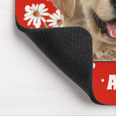 ゴールデンレトリバーとデイジー マウスパッド (コーナー)