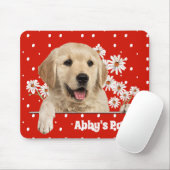 ゴールデンレトリバーとデイジー マウスパッド (マウス)