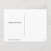 ゴールデンレトリバーとフラワークラウンバレンタインデー シーズンポストカード (裏面)