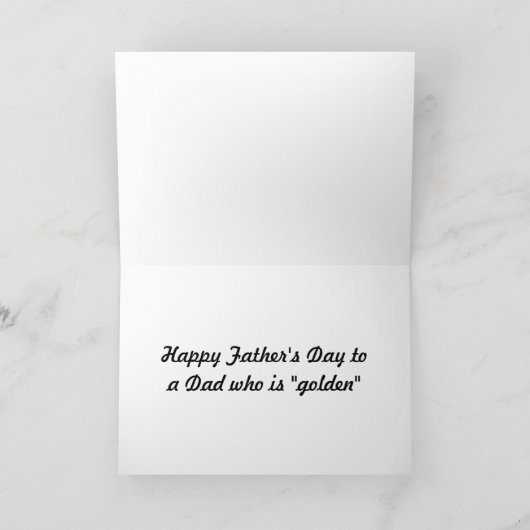 ゴールデンレトリバーと子犬の父のデイカード カード (内部)