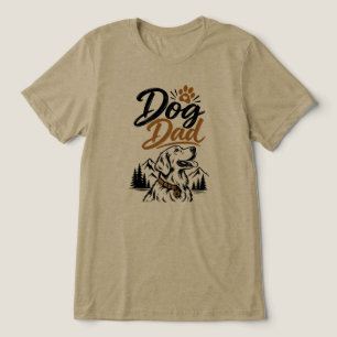 ゴールデンレトリバーと山のドッグダッド トライブレンドＴシャツ