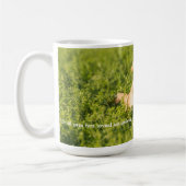 ゴールデンレトリバーと引用文 コーヒーマグカップ (左)