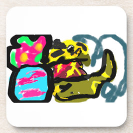 ゴールデンレトリバーと春 コースター