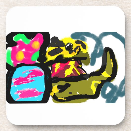 ゴールデンレトリバーと春 コースター (正面)