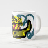 ゴールデンレトリバーと春 ジャンボコーヒーマグカップ (正面右)