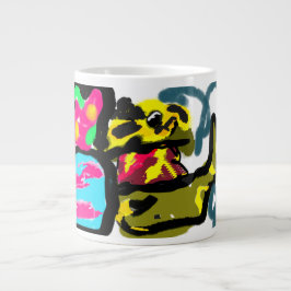 ゴールデンレトリバーと春 ジャンボコーヒーマグカップ