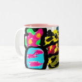 ゴールデンレトリバーと春 ツートーンマグカップ (正面左)