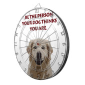 ゴールデンレトリバーと素敵な引用文 ダーツボード (正面右)