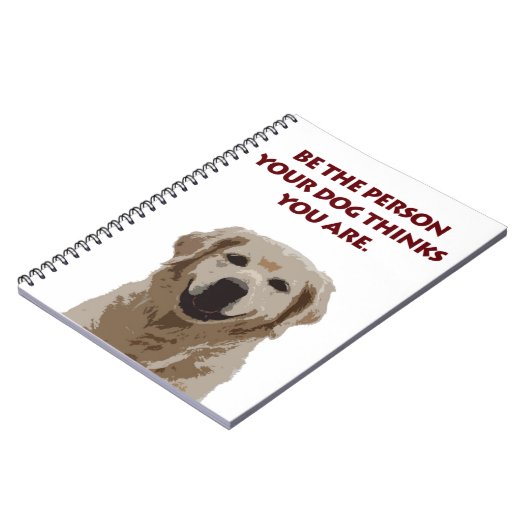 ゴールデンレトリバーと素敵な引用文 ノートブック (左側)