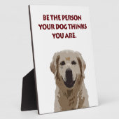 ゴールデンレトリバーと素敵な引用文 フォトプラーク (側面)