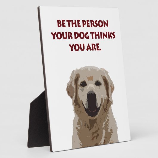 ゴールデンレトリバーと素敵な引用文 フォトプラーク (側面)