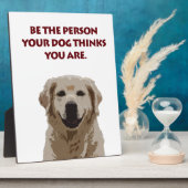 ゴールデンレトリバーと素敵な引用文 フォトプラーク (側面)