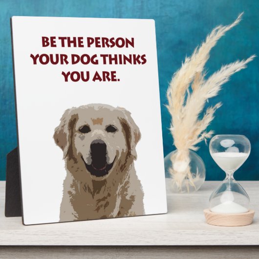 ゴールデンレトリバーと素敵な引用文 フォトプラーク (側面)