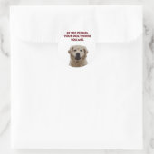 ゴールデンレトリバーと素敵な引用文 ラウンドシール (バッグ)