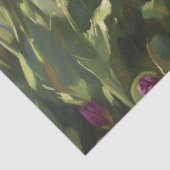 ゴールデンレトリバーと紫のチューリップのデコページ 薄葉紙 (詳細)