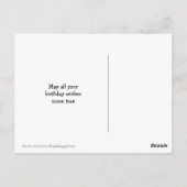 ゴールデンレトリバーと誕生日ハットとバンダナ ポストカード (裏面)