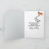 ゴールデンレトリバーと誕生日マネー カード (内部)