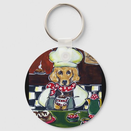 ゴールデンレトリバーのお店 キーホルダー (正面)