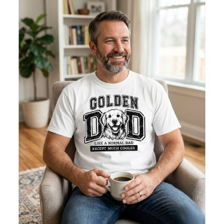ゴールデンレトリバーのお父さん Tシャツ