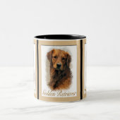 ゴールデンレトリバーのアートギフト ツートーンマグカップ (中央)