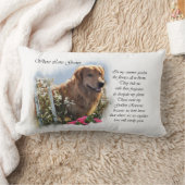 ゴールデンレトリバーのアートギフト ランバークッション (ブランケット)