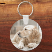 ゴールデンレトリバーのイメージを持つキーチェーン キーホルダー (正面)