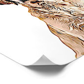 ゴールデンレトリバーのカスタム壁画 ポスター (角)