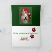 ゴールデンレトリバーのクリスマスカードギフト シーズンカード (内部)