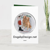 ゴールデンレトリバーのクリスマスプレゼント シーズンカード (裏面)