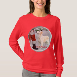 ゴールデンレトリバーのクリスマスプレゼント Tシャツ