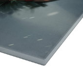 ゴールデンレトリバーのクリスマス雪の冬 カッティングボード (角)