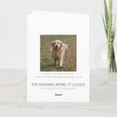 ゴールデンレトリバーのグリーティングカード カード (裏面)