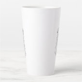ゴールデンレトリバーのシンプルな線画 カフェラテマグ (正面)